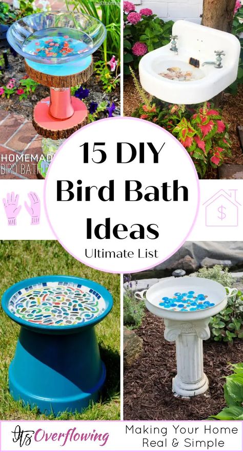 Bird baths homemade