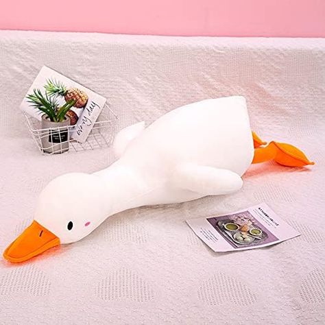 a great duck, soft and squishy Big Squishies, Duck Kawaii, Kawaii Duck, Funny Duck, Cute Duck, Soft Stuffed Animals, Kawaii Plushies, Sleep Pillow, Sunny Yellow