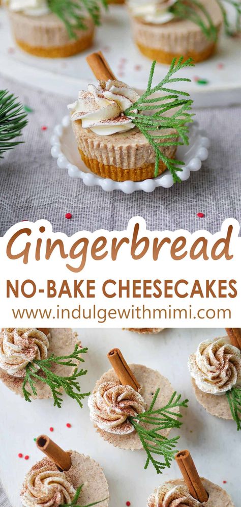 Natal, Christmas Cheesecake, Christmas Dinner Desserts, Spice Cheesecake, Gingerbread Cheesecake, Gingerbread Spice, Winter Baking, Cheesecake Cups, Christmas Baking Recipes