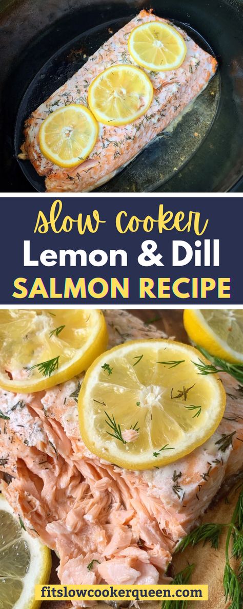 Salmon In The Crockpot Recipe, Salmon Crock Pot Recipes, Salmon In Slow Cooker, Salmon In The Crockpot, Crockpot Recipes Salmon, Crockpot Fish Recipes Slow Cooker, Crockpot Recipes Fish, Fish Slow Cooker Recipes, Crock Pot Salmon Recipes