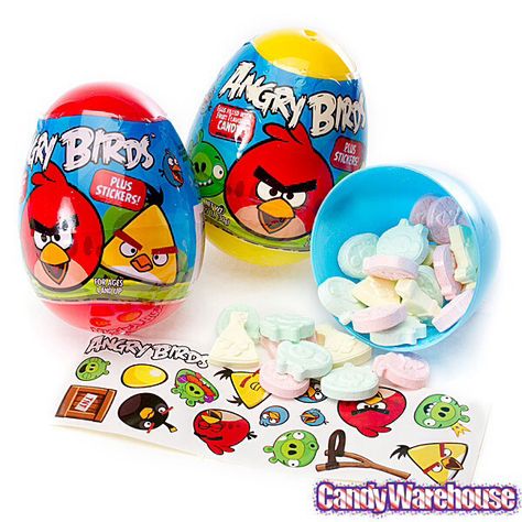 Angry birds eggs & fruit gummies Filled Easter Eggs, Birds Toys, Fruit Gummies, Birds Eggs, Breeds Of Cows, Angry Birds Party, Hottest Christmas Gifts, Hershey's Kisses, Sonic Birthday