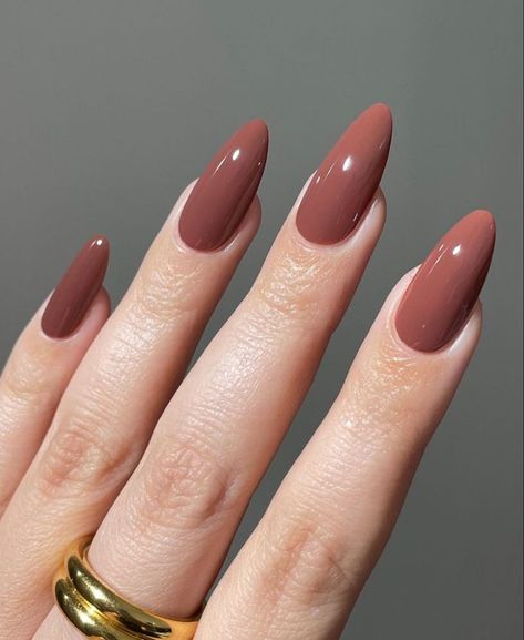 Almond Nails Winter Colors 2023 - 2024 20 Ideas: A Trendsetter's Guide - women-club.online Brown Nail, Nail Colour, Casual Nails, Almond Nail, Thanksgiving Nails, Brown Nails, Elegant Nails, Classy Nails, Chic Nails