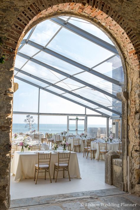 Forte da Cruz is a beautiful beach castle wedding venue in Estoril, Portugal  For more information: info@lisbonweddingplanner.com #fortedacruz #destinationweddingportugal #weddingportugal #beachweddingportugal #lisbonwedding #weddingvenueportugal #beachcastleweddingportugal #weddinginportugal #weddingvenue Beach Castle Wedding, Wedding Venues Lisbon, Wedding Venues In Portugal, Wedding Venues Abroad, Lisbon Portugal Wedding, Portugal Beach Wedding, Wedding Venue Portugal, Portugal Destination Wedding, Wedding In Portugal