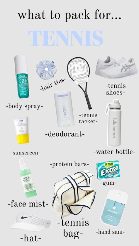 #summervibes#tennis#tennisball#shuffles What To Put In Your Tennis Bag, What To Put In Tennis Bag, Tennis Must Haves, Tennis Bag Essentials List, Tennis Basics, Rules Of Tennis, Tennis Bag Essentials, Tennis Essentials, Aesthetic Tennis