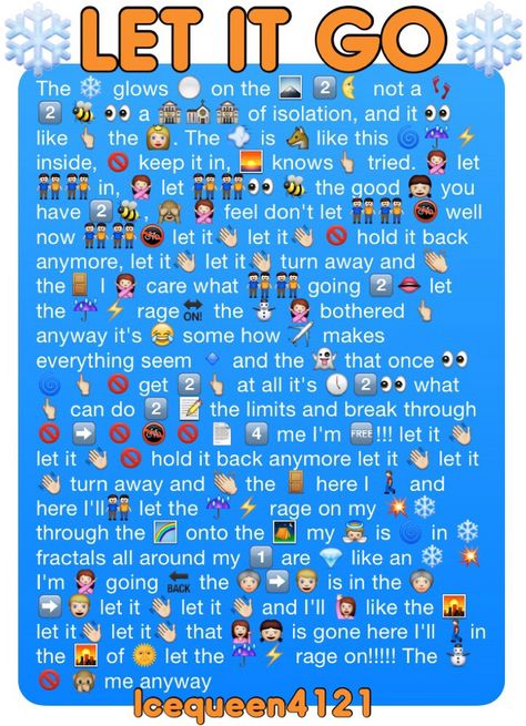 Let it go in emojis!!! I'd you didn't sing this whole thing you're lying. Emoji Songs, Text Relationship, Disney Lyrics, Funny Emoji Texts, Emoji Christmas, Emoji Quotes, Emoji Texts, Emoji Funny, Funny Text Conversations