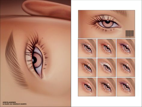 Egyptian Eyeliner, Monster Face Painting, Double Eyelashes, Sims 4 Makeup, Mod Makeup, Classic Eyeliner, Glossy Eyeshadow, Pastel Eyeshadow, The Sims 4 Skin