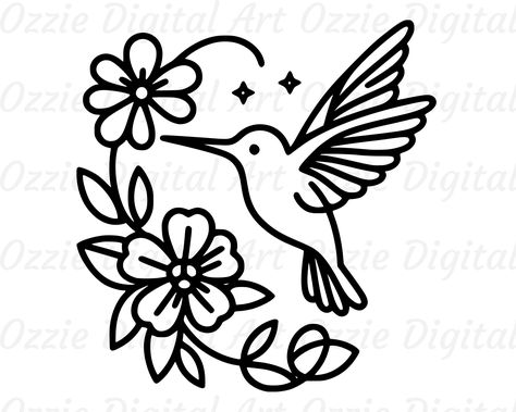 Art Deco Hummingbird, Hummingbird Vector, Hummingbird Clipart, Hummingbird Svg, Silhouette Flower, Hummingbird Drawing, Vogel Silhouette, Bird Outline, Brush Embroidery