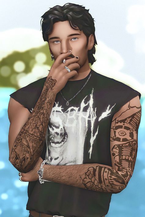 Sims4 Cc Hair Male Mullet, Sims 4 Male Piercings, Masculine Sims 4 Cc, Sims 4 Male Mullet Cc, Ts4 Mullet, Sims 4 Cc Mullet Hair, Sims 4 Cc Mullet Hair Male, Sims 4 Mullet Cc Male, Sims 4 Mullet Hair