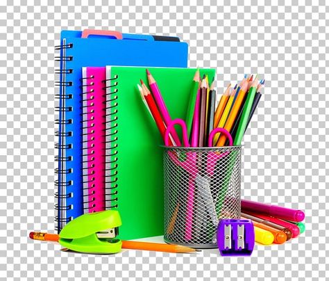 Books And Stationery, School Supplies Pictures, School Supply Wallpaper, Stationary Clipart, Notebook Images, Notebook Png, School Supply Background, School Supplies Clip Art Free Printable, Stationery Background