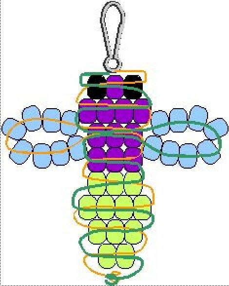 Make your own Beaded Firefly to hang on your backpack, duffel bag or purse. The tail glows in the dark, … Pony Bead Keychains, Beaded Sculpture, Fireflies Craft, Bead Pets, Bead Bugs, Bead Buddies, Pony Bead Animals, Pony Bead Projects, Bead Animals