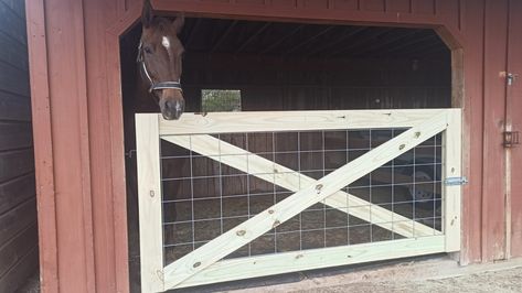 Diy Horse Stall Door, Horse Stalls Doors, Stall Door, Run In Shed, Shed Doors, Tack Room, Horse Stalls, Horse Diy, Horse Barn