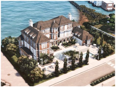 The Sims Resource - MM Bay Mansion Sims 4 Lots Mansion, Old Money Sims House, Sims 4 Mega Mansion, Sims 4 Rich House Cc, Sims 4 Cc Family Houses Download, House Download Sims 4 Cc, Sims 4 Mansion Download, Sims 4 Build Download, Sims 4 Mansion Luxury