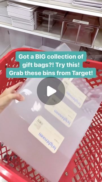 Storing Gift Bags, Storing Gift Bags Storage Ideas, How To Store Gift Bags And Tissue Paper, Tissue Paper Storage Ideas, How To Store Gift Bags, How To Organize Gift Bags, Organizing Gift Bags, Tissue Paper Organization, Reusable Bag Storage Ideas