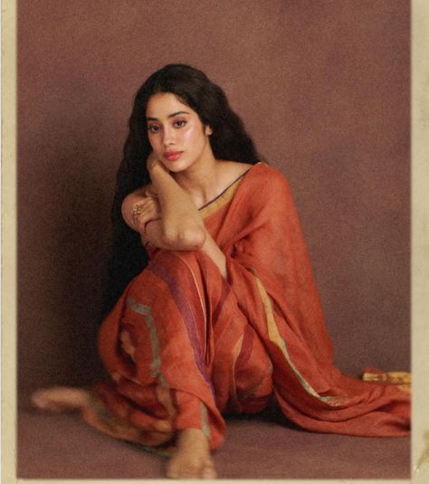 Janhvi Kapoor is one of the prettiest actresses of her generation. Daughter of late Sridevi and producer, Boney Kapoor, Janhvi has carved her name in the hearts of millions, courtesy of her jaw-dropping looks and amazing acting skills. The diva has worked in popular films like Dhadak, Bawaal, Mili, Roohi, Gunjan Saxena: The Kargil Girl, and many more. Apart from her professional life, it is Janhvi's personal life that often hits the headlines. Her dating rumours with Shikhar Pahariya have bee... Retro Bollywood Fashion, Gunjan Saxena, Fashion Illustration Face, Indian Dress Up, Her Pictures, Alia Bhatt Photoshoot, Janhvi Kapoor, Saree Poses, Traditional Indian Dress