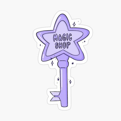 Magic Shop Bts, Sticker Design Ideas, Bts Magic Shop, Sticker Bts, Magic Stickers, Whimsical Logo, Stickers Bts, Bts Sticker, Books Stickers