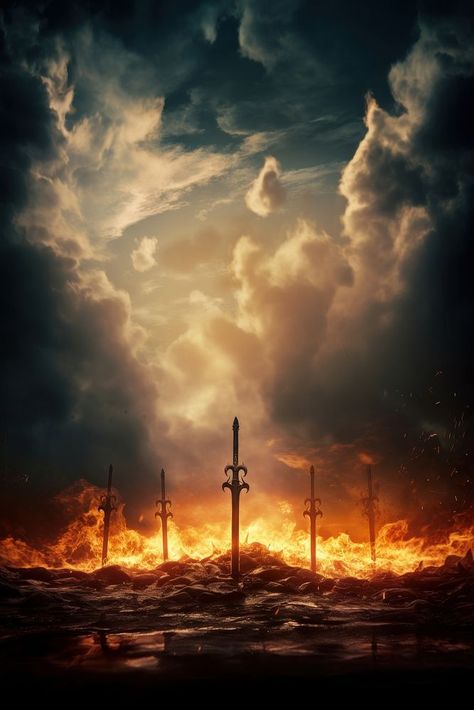 Fire Medieval outdoors smoke sky.  | premium image by rawpixel.com / north Fire Image Background, Fire Background Aesthetic, Battlefield Aesthetic, Battlefield Painting, City On Fire, Bg Poster, Dark Rise, Background Fire, Caricature Wedding Invitations