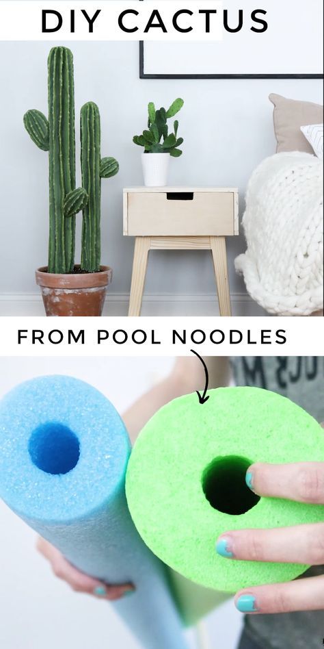 upcycled crafts DIY Cactus Plant From Pool Noodles - Faux Cactus Cute Cactus Decor Last Friday was t Pool Noodle Crafts, Diy Cactus, Koti Diy, Cactus Craft, Faux Cactus, Cactus Diy, Diy Projektit, Pool Noodle, Astuces Diy