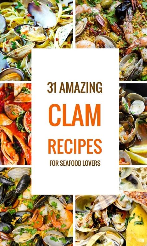 Clams Pasta, Razor Clams Recipe, How To Cook Clams, Recipes For Seafood, Pasta With Clam Sauce, Baked Clams, Clam Pizza, Clam Pasta, Clams Casino