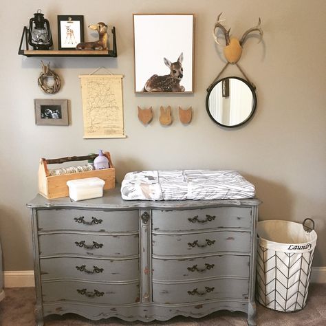 Western Woodland Nursery, Baby Boy Deer Nursery, Boy Nursery Hunting Theme, Camo Nursery Ideas, Elk Nursery, Deer Nursery Ideas Boy, Baby Boy Nursery Themes Woodland, Deer Nursery Ideas, Deer Nursery Boy