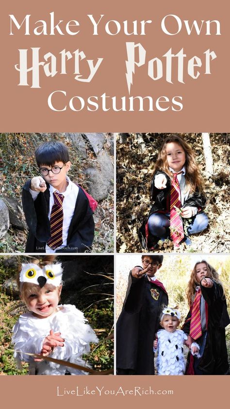 Surprise your family this Halloween with these fun, DIY Harry Potter costumes. From crafting Hermoine's wand to making Hedwig's feathers, we've got all the tutorials you need to create an unforgettable fantasy experience for your little wizards. Check out the posts about how to put together these costumes. Hedwig Costume, Harry Potter Costumes, Potter Family, Harry Potter Halloween Costumes, Diy Harry Potter, Scary Decorations, Harry Potter Halloween, Harry Potter Costume, Family Diy