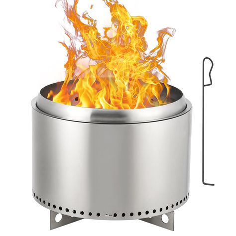 PRICES MAY VARY. [Fully Burning and Smokeless]: Experience a truly smokeless fire with our 20 Inch Stainless Steel Smokeless Outdoor Fire Pit. The advanced double-wall structure and perfect airflow system increase combustion efficiency by 80%, ensuring a fully burning and enjoyable fire. Ideal for bonfires, camping, picnics, and family gatherings in your garden.. [Patent Air Switch Design]: Our unique patent air switch design enhances the convection heat transfer, providing a more efficient and Mini Fire Pit, Smokeless Fire Pit, Fire Pokers, Patio Picnic, Portable Fire Pits, Wood Burning Fire Pit, Backyard Camping, Fire Bowls, Outdoor Heating