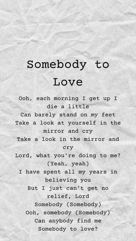 Find Me Somebody To Love, Somebody To Love, Look In The Mirror, Music Playlist, Phone Wallpapers, Love Art, Believe In You, Take That, Wallpapers