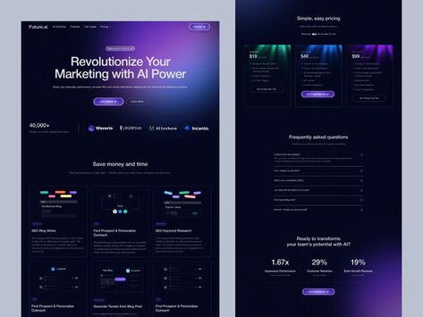 Tech Landing Page, Modern Landing Page, Tech Logo, Design Assistant, Mobile App Design, Landing Page Design, Web Marketing, Responsive Design, Clean Modern