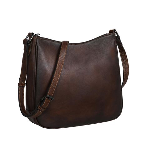 PRICES MAY VARY. NOTICE: Please confirm the dimensions and weight of this s leather purse before ordering. Soft Genuine Leather：This crossbody bag is made of vegetable tanned leather, fine and soft, restore the original texture of cowhide, features smooth Zip Closure. Lightweight&Spacious: 10.5in(L)*3in(W)*9.6in(H). Weight: 1.3lb. This women's crossbody handbag has a zipper pocket and two slots inside for wallet, cell phone, and a zipper pocket on the outside for keys, coins. Adjustable Strap: T 2024 Purse Trends, Womens Work Bag, Vintage Leather Handbag, Brown Leather Purse, Real Leather Bags, Everyday Purse, Hobo Crossbody Bag, Practical Bag, Vintage Shoulder Bag