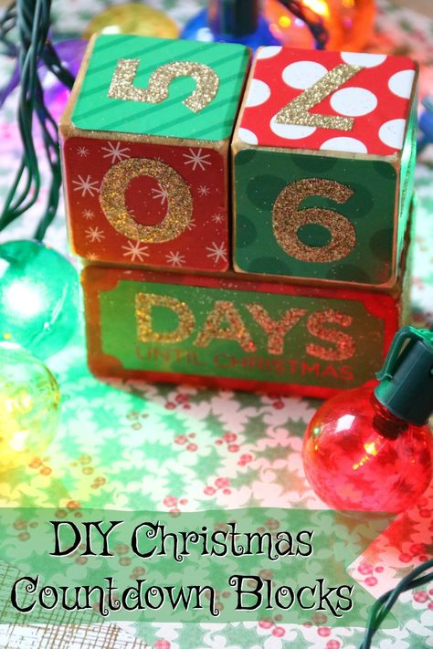 After Thanksgiving, the countdown to Christmas is on! These reuseable DIY Countdown Blocks are JUST the thing to tell you how many days until Christmas. Diy Christmas Block Countdown, Christmas Countdown Blocks Diy, Diy Countdown Blocks, Countdown Blocks Diy, Homemade Christmas Countdown, Countdown To Christmas Craft, Diy Countdown Calendar, Diy Countdown To Christmas, Christmas Countdown Ideas