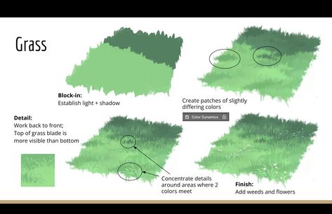 Digital Painting Tutorial, Grass Drawing, Color Theory Art, Environment Painting, Grass Painting, Landscape Painting Tutorial, Bg Design, Digital Painting Techniques, Background Drawing