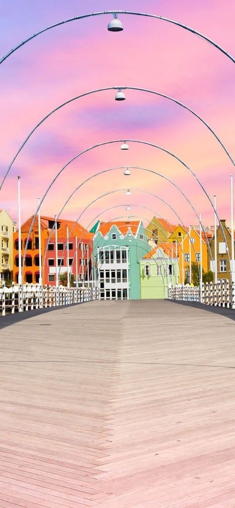 Queen Emma Bridge, Willemstad, Curaçao Curacao Aesthetic, Curacao Willemstad, Willemstad Curacao, Willemstad, Colour Combo, Center Pieces, Mambo, Travel Inspo, Aruba