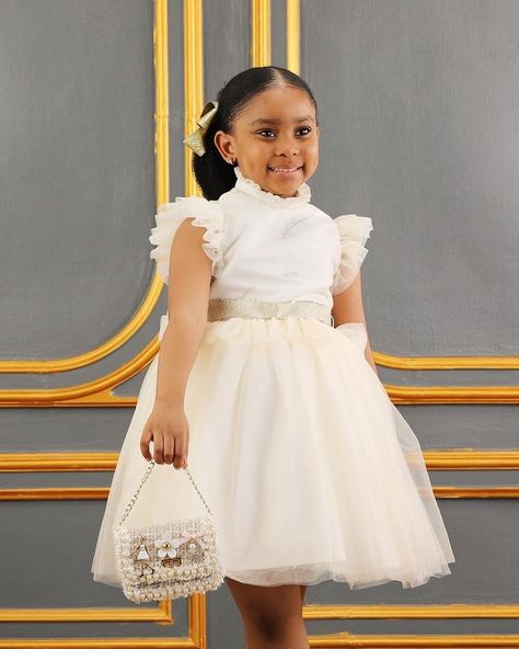 Christmas Gowns For Kids, White Gown For Kids Girl, Children Ball Gown Dress, Christmas Ball Dresses, Long Sleeve Ball Dress, Carribean Dress, Ankara For Kids, White Ball Dresses, Christmas Ball Dress