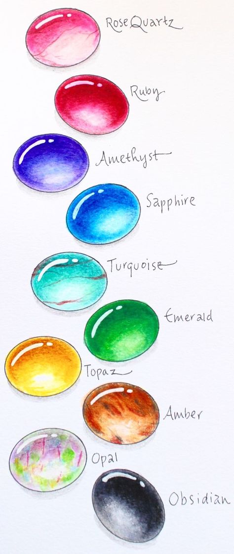 How to draw gems with markers and colored pencils | Step by step tutorial from @tombowusa and @mariebrowning1 Draw Gems, Tombow Pens, Tombow Markers, Coloring Tips, Colored Pencil Techniques, Seni Cat Air, Coloring Tutorial, Colouring Techniques, Coloured Pencils