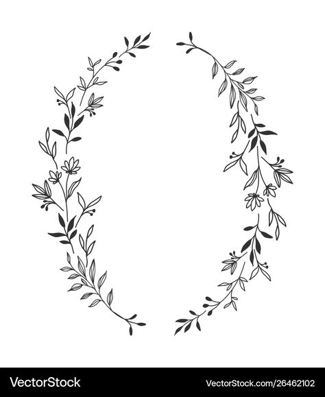 Cider Label, Flower Frame Png, Flower Silhouette, Hand Drawn Floral, Graphic Ideas, Drawn Floral, Persian Pattern, Flower Embroidery Designs, Frame Wreath