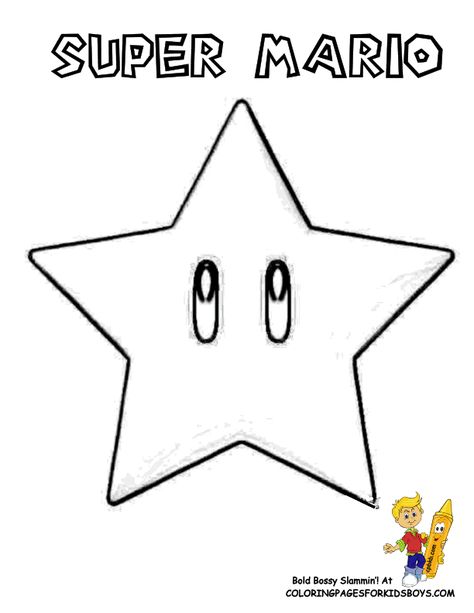 Star Super Mario Bros Coloring Pages, Mario Bros Coloring Pages, Mario Bros Coloring, Mario Pictures, Mario Crafts, Mario Coloring, Printable Colouring Pages, Mario Star, Super Mario Coloring Pages