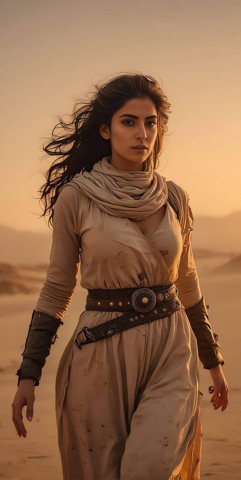 Desert Outfit Fantasy, Desert Aesthetic Fashion, Dune Outfit, Egypt Clothing, Desert Clothing, Nomad Clothing, Desert Outfit, Nomad Fashion, Desert Dress