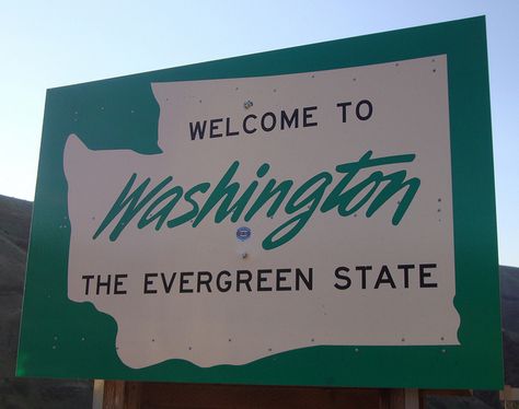 Welcome to Washington Welcome To Washington, State Signs, Kentucky State, Evergreen State, South Of The Border, Roadside Attractions, Pure Michigan, Road Signs, Travel And Tourism