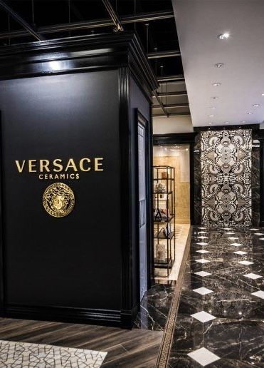 "Fashion is about dreaming & making other people dream" -Donatella Versace Black, Versace, Luxury Store, Other People, Tile