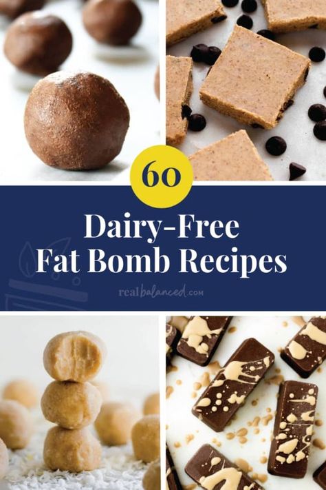 Have you been searching for dairy free keto dessert fat bombs? If you are following a ketogenic diet and looking for dairy free keto fat bombs this is the round up for you! CLICK HERE to see all 60 dairy free fat bomb recipes. #ketogenicdiet #lowcarbaddicts #realbalancedblog #dairyfreedesserts #ketorecipes Dairy Free Keto, Fat Bomb Recipes, The Round Up, High Fat Low Carb Recipes, Postre Keto, Fat Bomb, Diet Desserts, Fat Bomb Recipe, Diet Breakfast Recipes