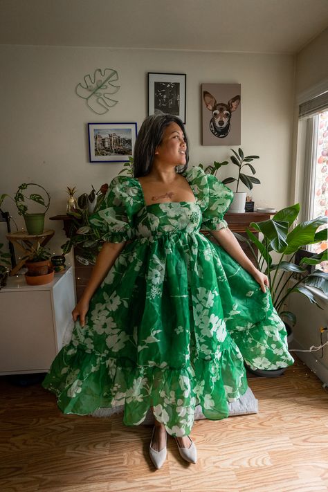 Selkie Dress Styled, Garden Wedding Guest Dress Plus Size, Plus Size Puff Dress, Plus Size Selkie Dress, Bridgerton Inspired Dresses Plus Size, Plus Size Princess Dress, Plus Size Garden Party Outfit, Selkie Dress Plus Size, Selkie Dress Pattern