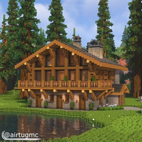 Minecraft Cabin, Minecraft Houses Survival, Minecraft House Plans, Minecraft Modern, Minecraft Cottage, Minecraft House Tutorials, Cool Minecraft Creations, Cute Minecraft Houses, Minecraft Plans