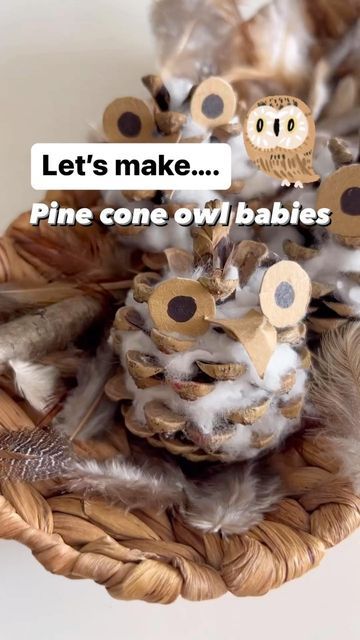 Forest Animal Kindergarten, Activities With Pine Cones, Autumn Animal Activities, Owls Eyfs Activities, Bird Eyfs Activities, Owls Kindergarten Activities, Owl Babies Craft, Wow Said The Owl Activities, Owl Babies Tuff Tray