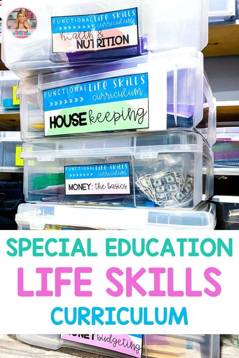 Work Skills For Special Ed, Life Skills Elementary, Sped Life Skills, Special Ed Life Skills Activities, Special Education Lessons, Life Skills Curriculum Elementary, Life Skills Homeschool, Life Skills Classroom Elementary, Homeschool Special Needs