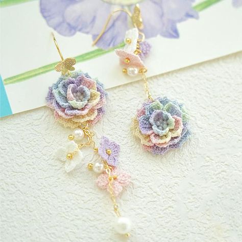 Onirr Handmade Micro Crochet Dreamy Peony Earrings This series of earrings is my favorite recently. Every color is extremely delicate and harmonious. I don’t think anyone can resist such beautiful handmade micro-crocheted earrings. You can buy it in our store——onirr.com ------------------------------------------------------------------------------ #mothersday #motherlove #gift #gifts #microcrochet #microcrochet #microcrochetjewellery #crochet #crocheting #crochetlove Micro Crochet Patterns, Peony Earrings, Micro Crochet Earrings, Jewelry For Beginners, Crocheted Earrings, Crochet Store, Contemporary Handmade Jewelry, Micro Crochet, Crochet Jewelry Patterns