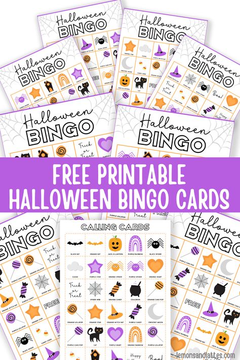 This free printable pack includes 10 unique Halloween bingo cards, each with a 5×5 grid. Plus a calling card sheet! Free Halloween Bingo Printables, Halloween Bingo Cards Free Printable, Halloween Bingo Printable Free, Bingo Printable Free, Halloween Bingo Printable, Halloween Bingo Game, Halloween Bingo Cards, Free Printable Halloween, Bingo Sheets