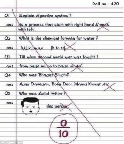 haha that pic is hilarious! Funny Exam Answers, Funny Test Answers, Exams Funny, Funny Test, Exam Answer, Exam Quotes, Student Humor, School Jokes, School Quotes Funny