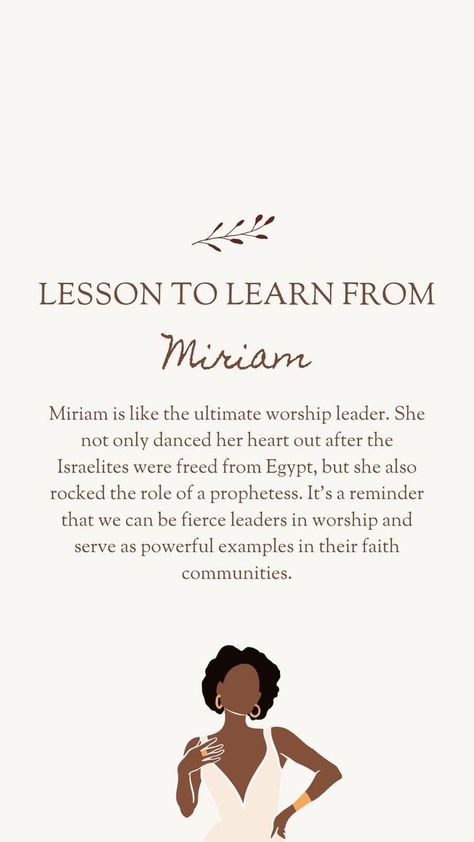 Miriam In The Bible, Woman Of The Bible, Biblical Woman, Hebrew Women, Bible Character Study, Biblical Women, Women In The Bible, Women Of God, Woman Of Faith