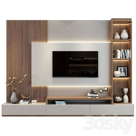 Tile Ideas Bathroom, Tv A Muro, Feature Wall Living Room, Tv Unit Furniture Design, Tv Unit Interior Design, Wall Tv Unit Design, Latest Living Room Designs, Home Hall Design, Bathroom Tile Ideas