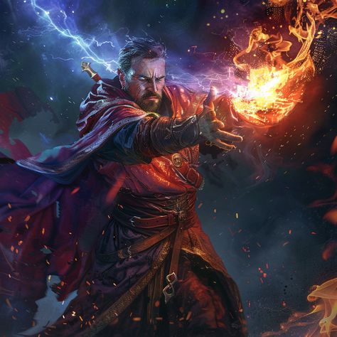 Male Mage Casting Fireball Fire Mage Art, Mage Cosplay, Fire Genasi, Dnd Sorcerer, Fire Mage, Ars Magica, Dnd Wizard, Magic Ideas, Battle Mage