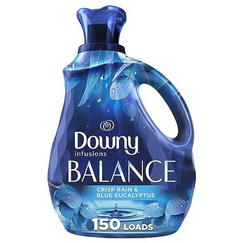 Downy Infusions Laundry Fabric Softener Liquid, BALANCE, Crisp Rain and Blue Eucalyptus, 101 fl oz Downy Infusions, Laundry Fabric Softener, Downy Fabric Softener, Blue Eucalyptus, Laundry Scents, Liquid Fabric Softener, Laundry Essentials, Scent Booster, Fabric Conditioner